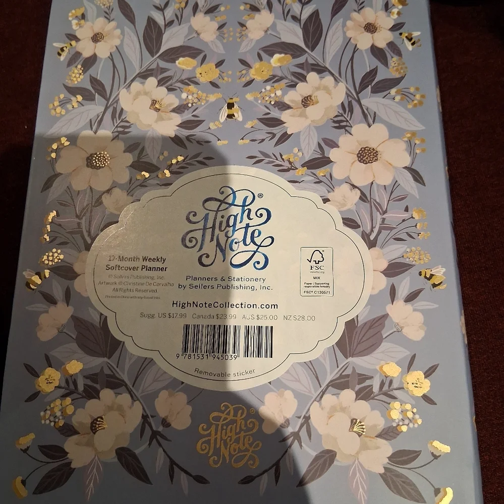 2026 Floral Planner with Gold Accents